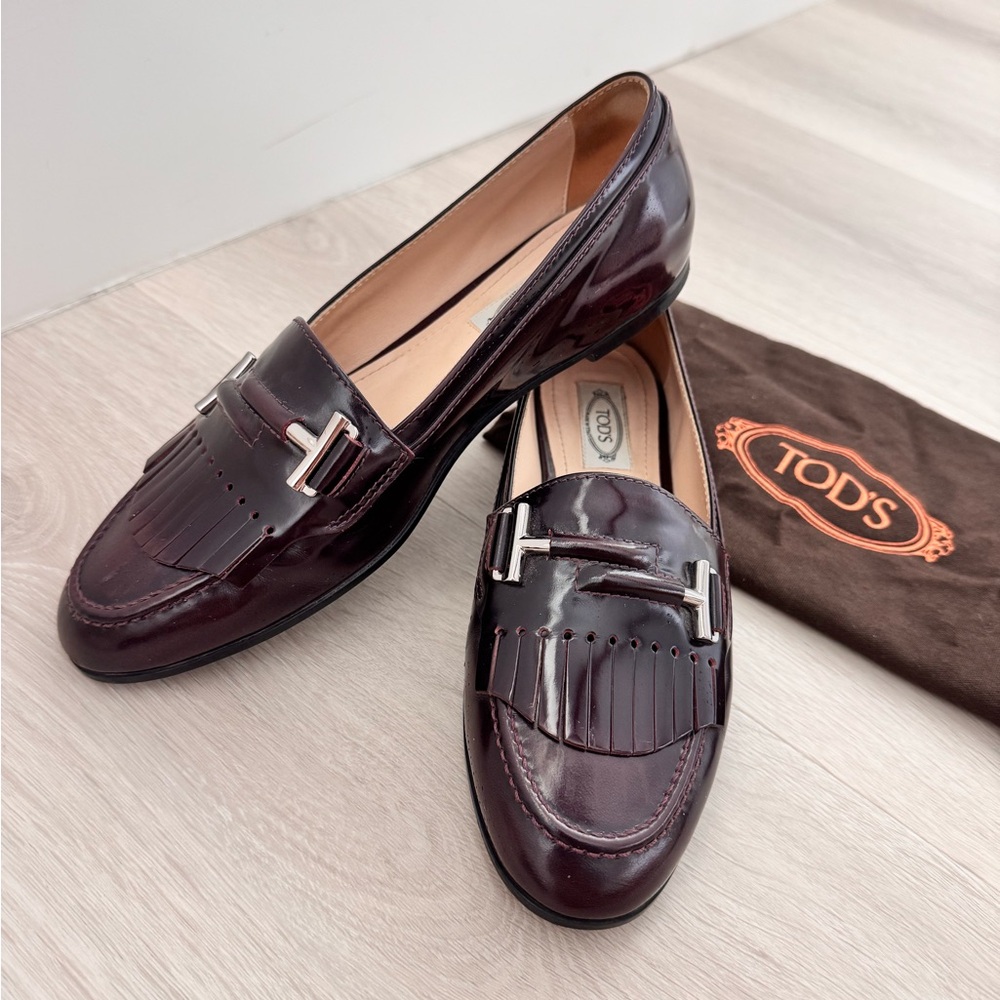 TOD'S Burgundy Loafers